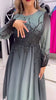Asherim | Luxus-Chiffonkleid mit Farbverlauf und Kristallverzierung