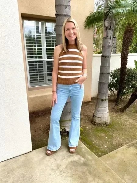 LINA | Stylische Flare Jeans Damen - Elegante Bootcut Hose Business Casual