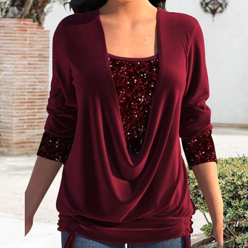 Elena | Elegante Bluse mit glänzenden Details