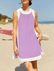 Kiersten | Sommer-Hot-Sale 50 % Rabatt💓Damen-Freizeit-Oberteile mit Farbblock-Design, ärmellos, passend zu Shorts mit Taschen