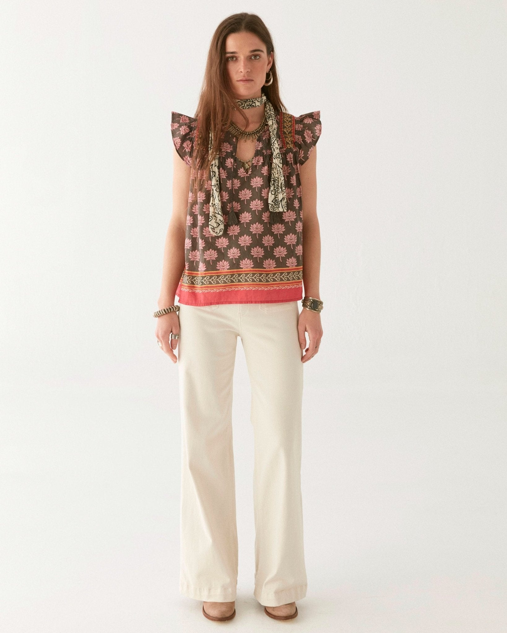 Ronin | Charlize Bluse - Lotus Mondrian