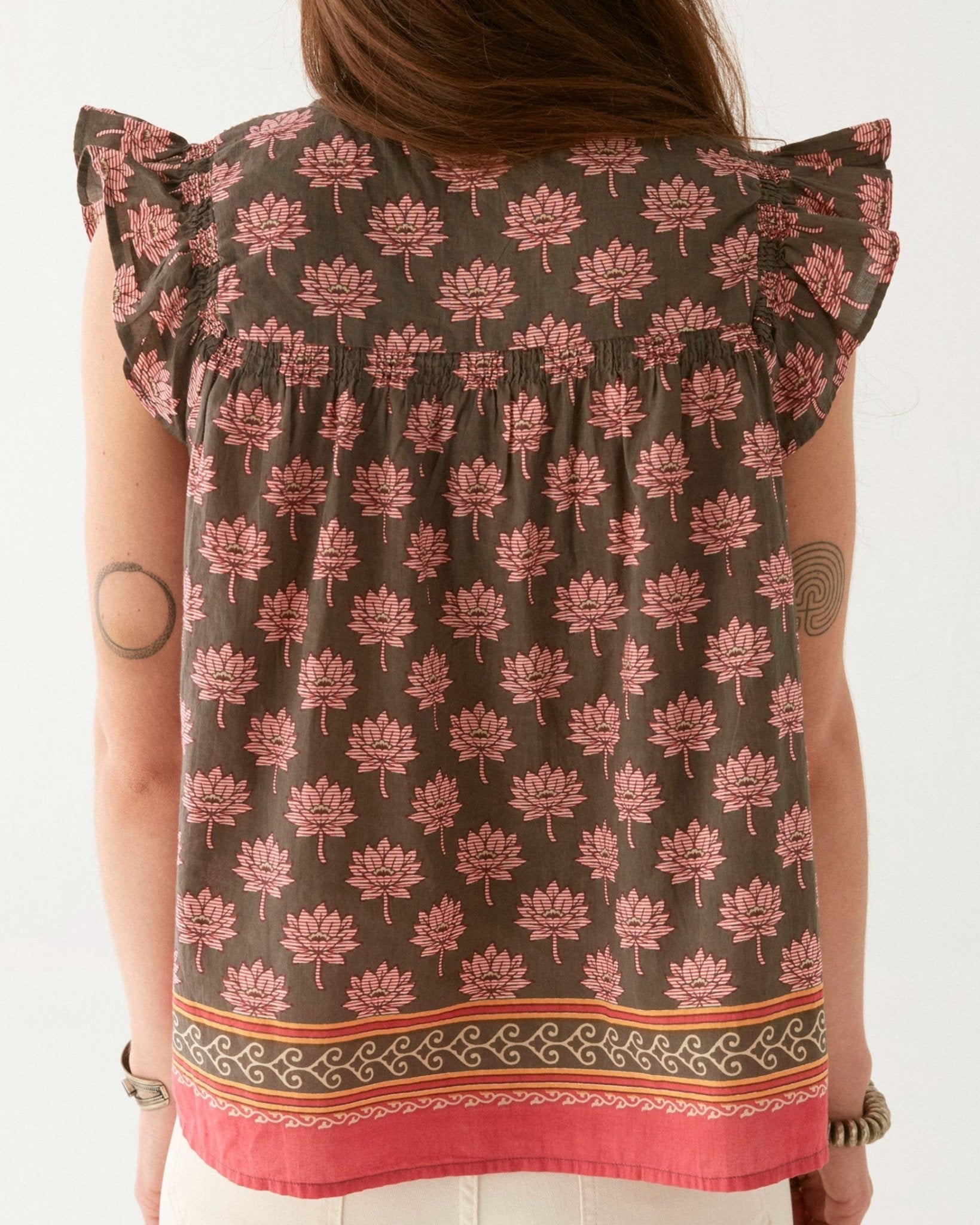 Ronin | Charlize Bluse - Lotus Mondrian