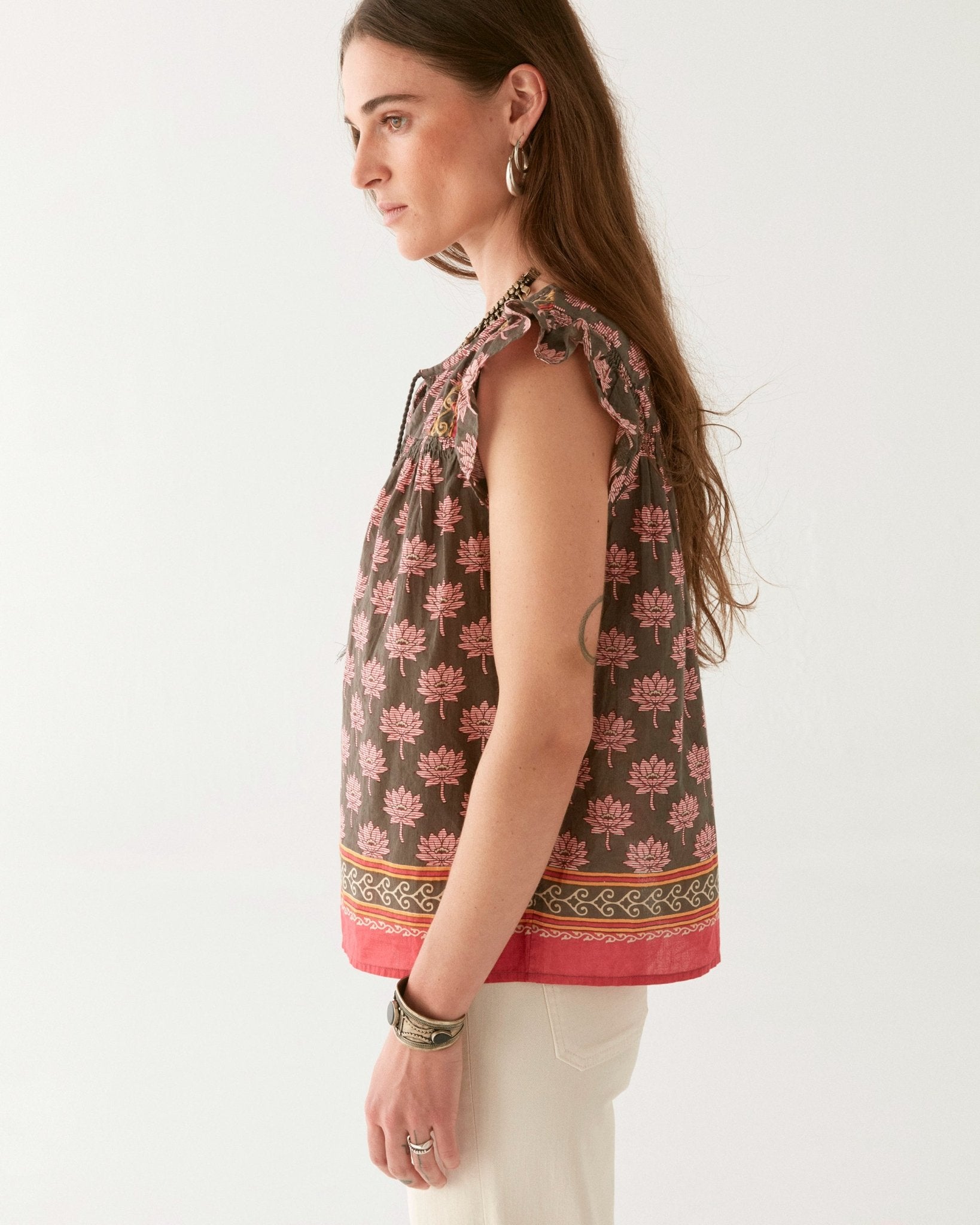 Ronin | Charlize Bluse - Lotus Mondrian