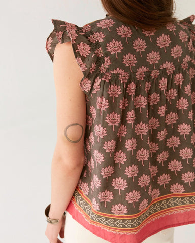 Ronin | Charlize Bluse - Lotus Mondrian