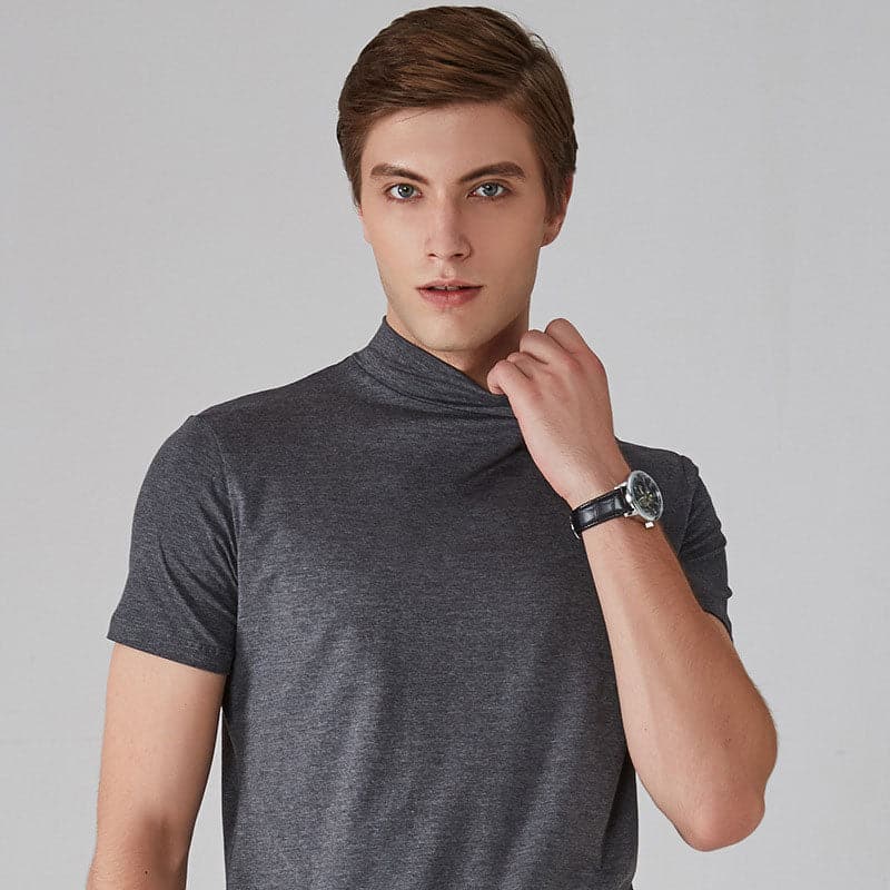 Vihaan | Hochgeschlossenes Slim-Fit-T-Shirt für Herren
