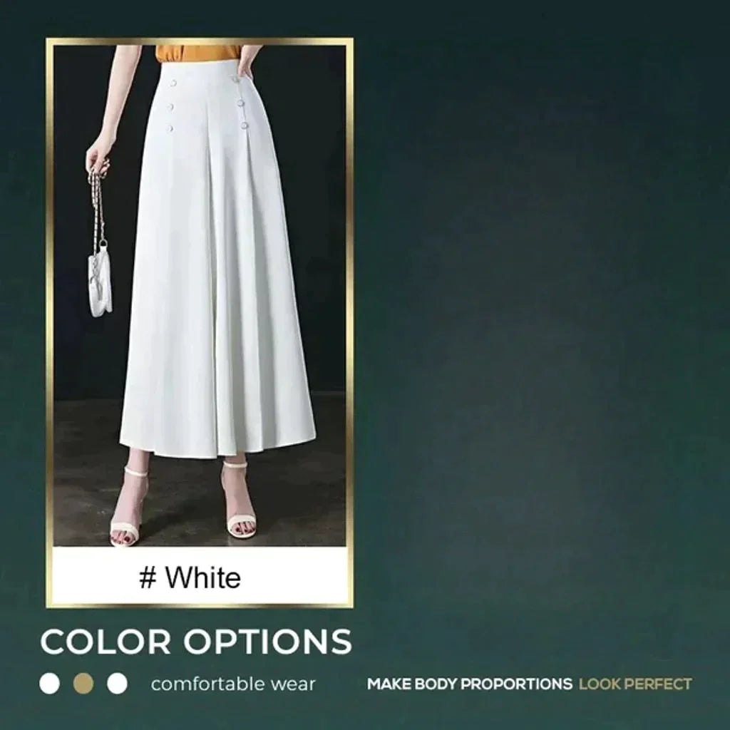 Hannah | Modische Bundfaltenhose mit weitem Bein