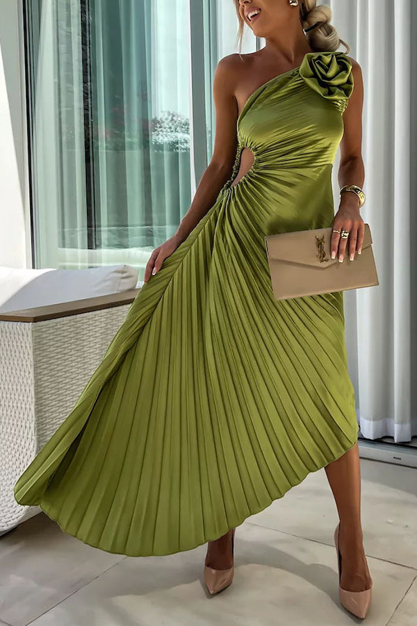 Amalia | Elegantes One-Shoulder-Satinkleid