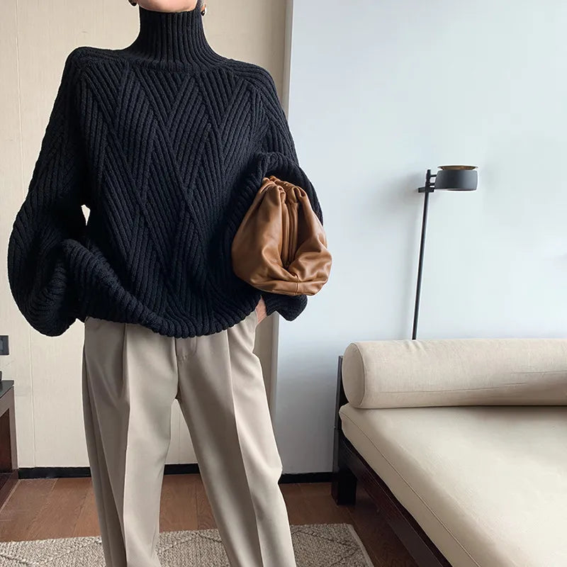 Celestine | Oversized-Herbst-Rollkragenpullover für Damen
