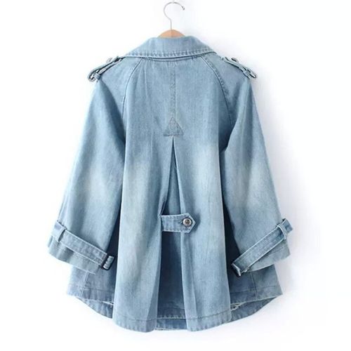 Elisa | Eleganter Umhangmantel aus Denim