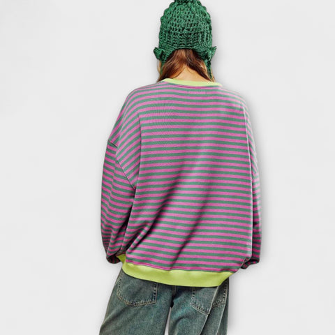 Emmanuel | Gestreifter Oversize-Pullover