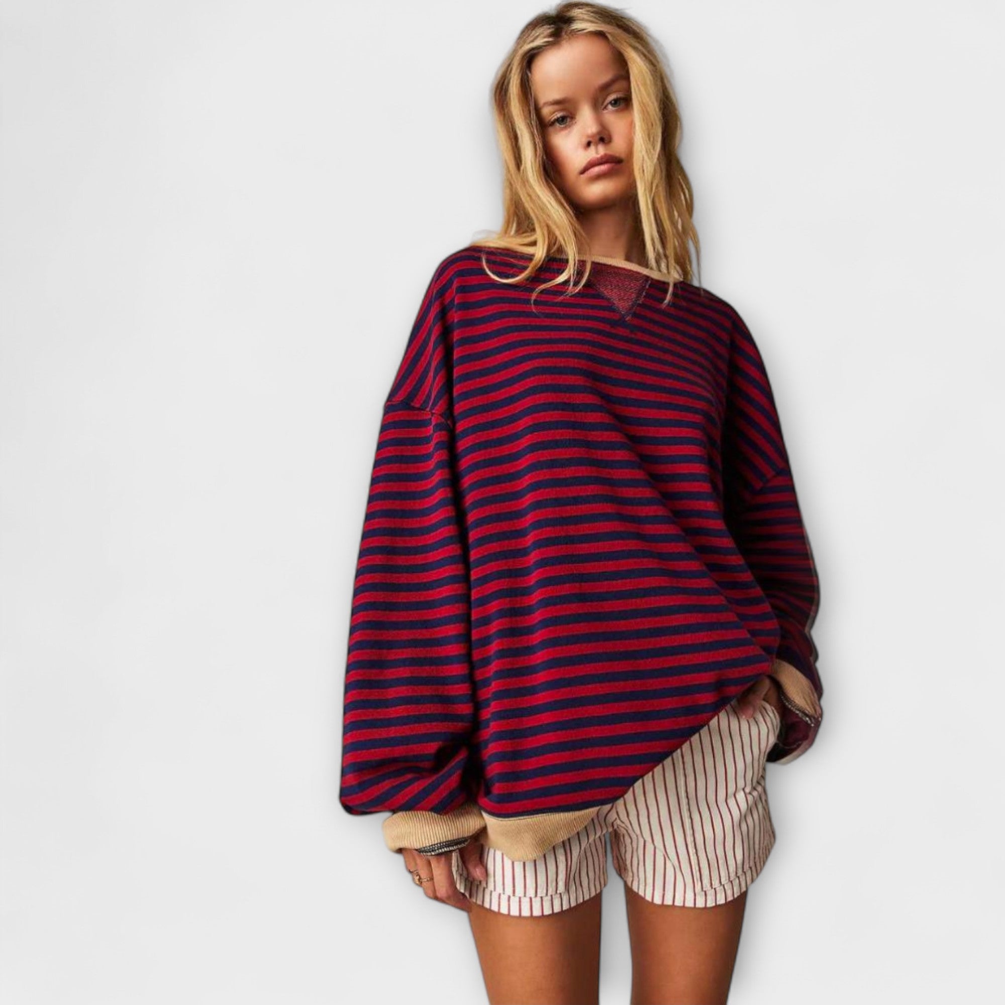 Emmanuel | Gestreifter Oversize-Pullover