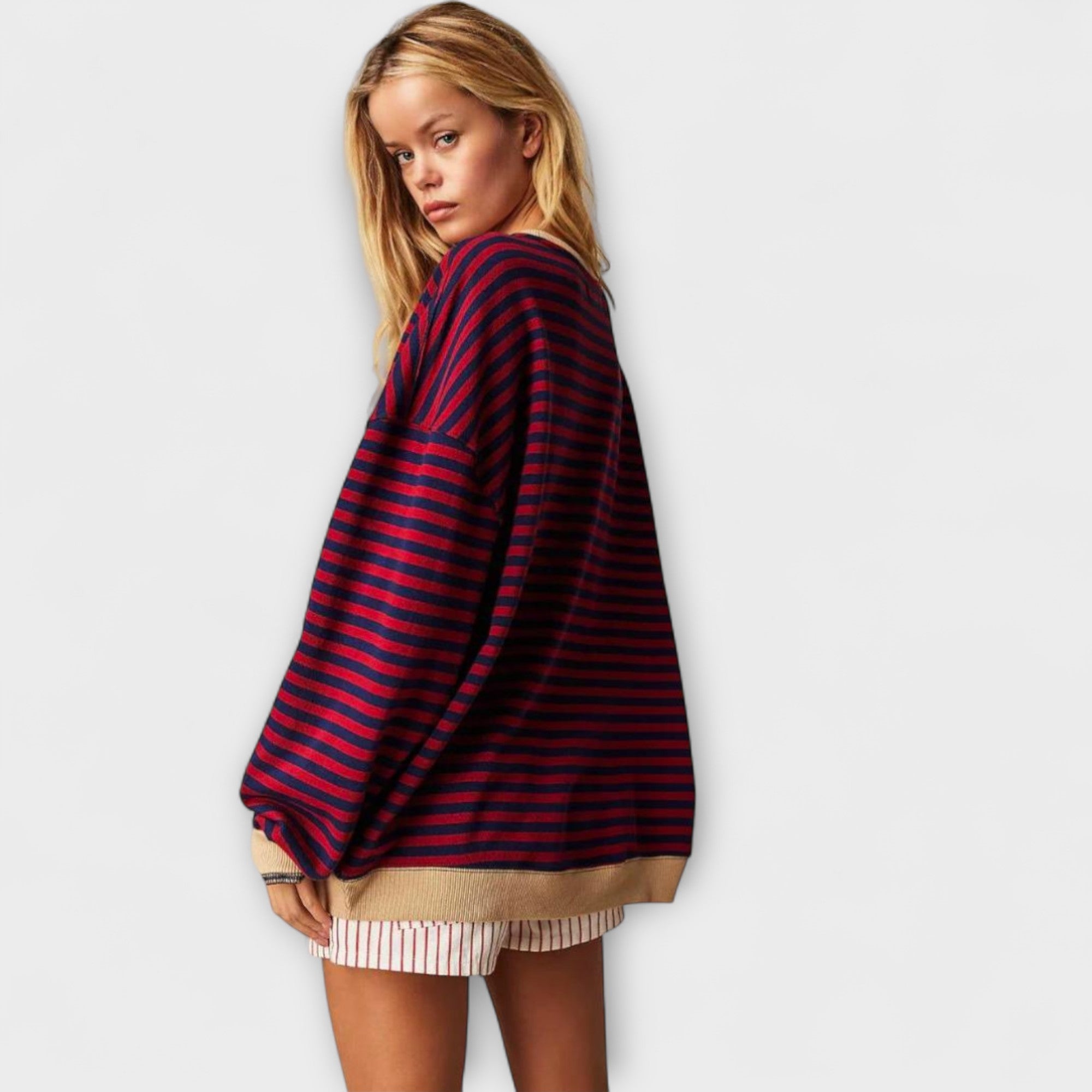 Emmanuel | Gestreifter Oversize-Pullover