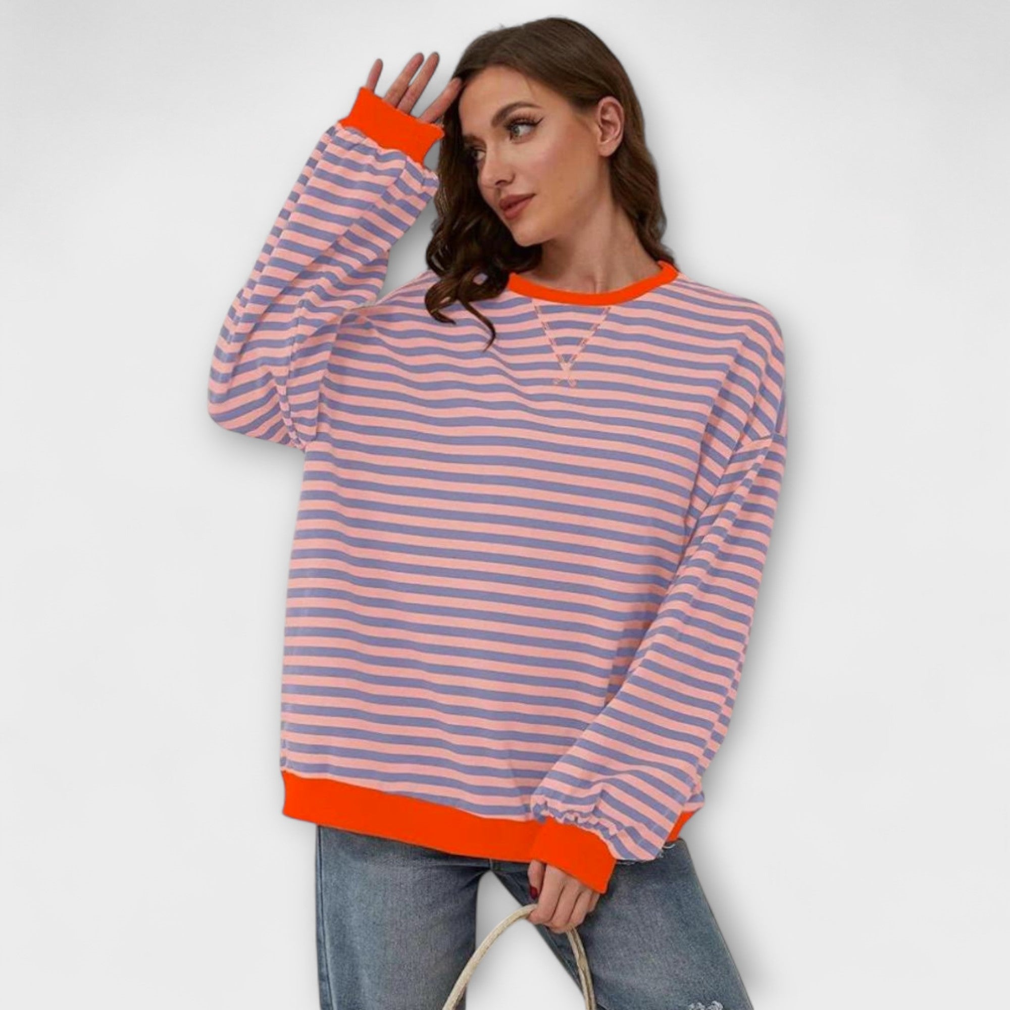 Emmanuel | Gestreifter Oversize-Pullover
