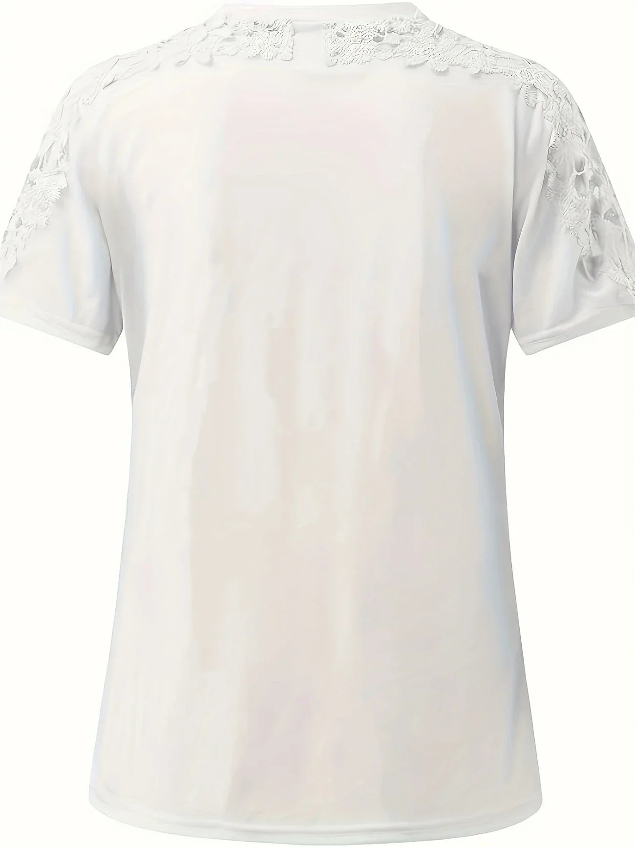 Addison | Elegantes Spitzen-Kurzarm-T-Shirt – Pastellfarben, Sommer, Damen