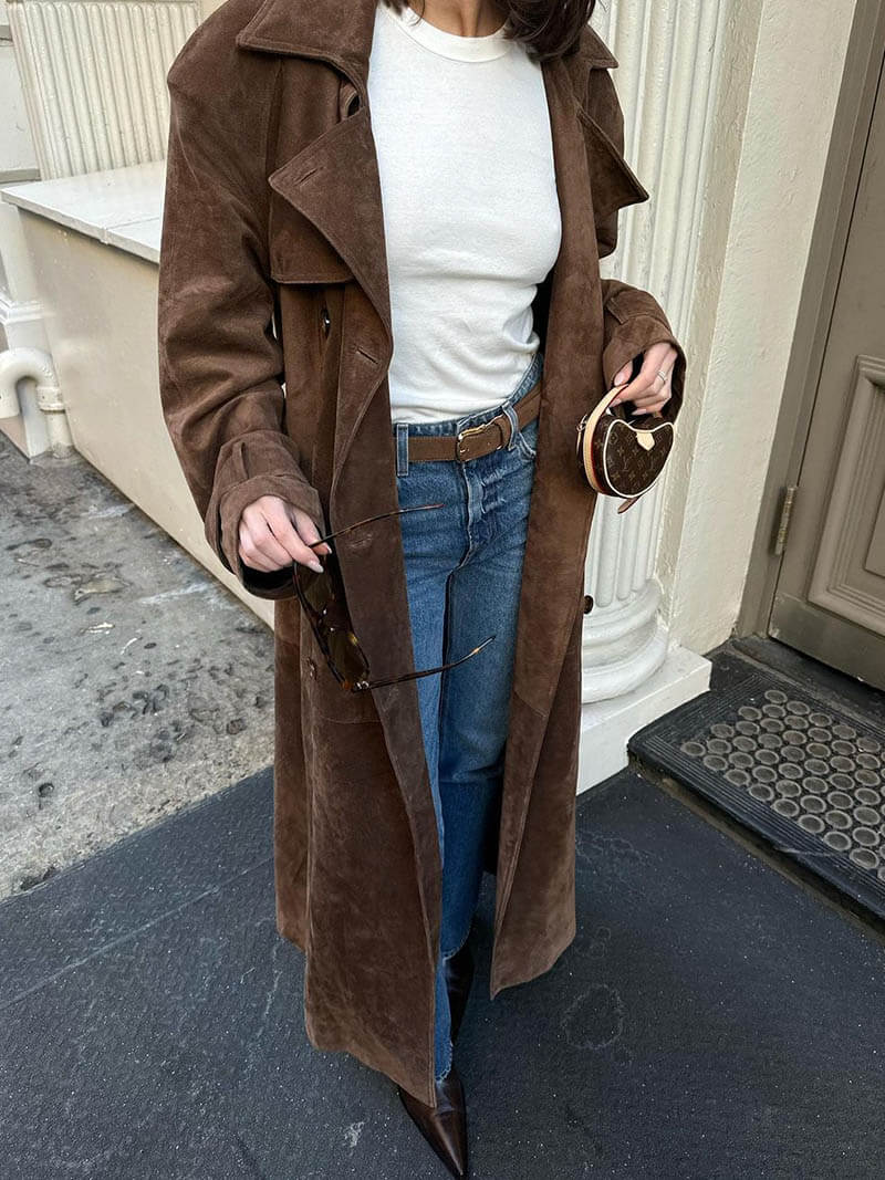 Penny - Trenchcoat aus Wildleder