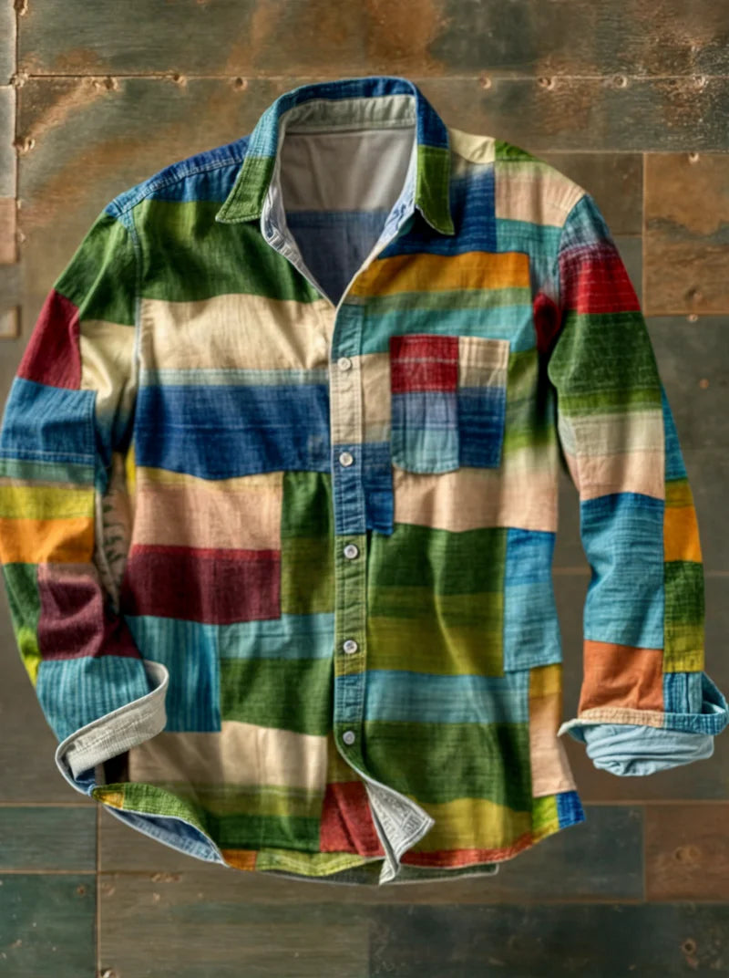 Braden | Unisex Langarm-T-Shirt in Regenbogenfarben
