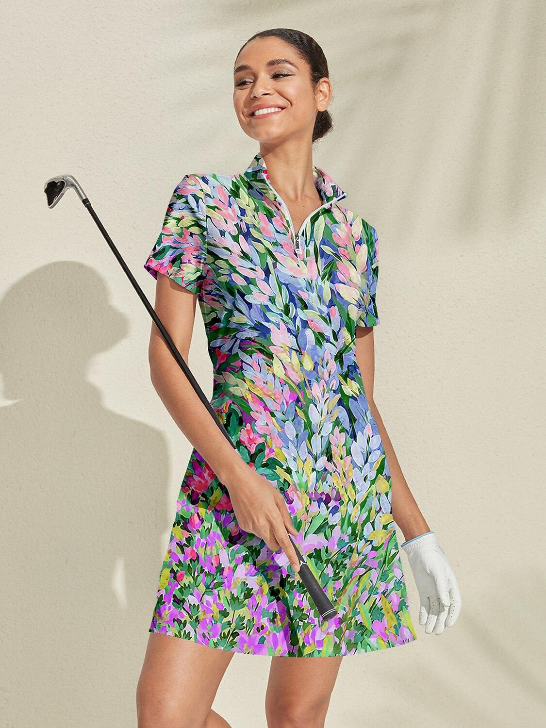 Lowen | Botanisches Energie-Kurzarmkleid UPF50+