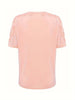 Addison | Elegantes Spitzen-Kurzarm-T-Shirt – Pastellfarben, Sommer, Damen