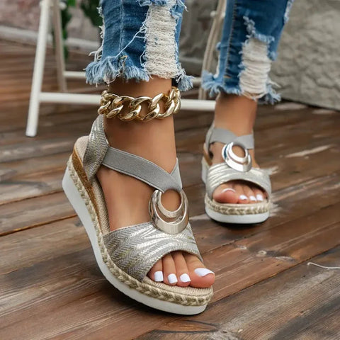 Brooks | Damen Ledersandalen mit Plateauabsatz