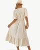 Sarah | Elegantes Kleid mit V-Ausschnitt und kurzen Ärmeln