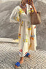 Baker | Gedrucktes Leinen-Midi-Kleid