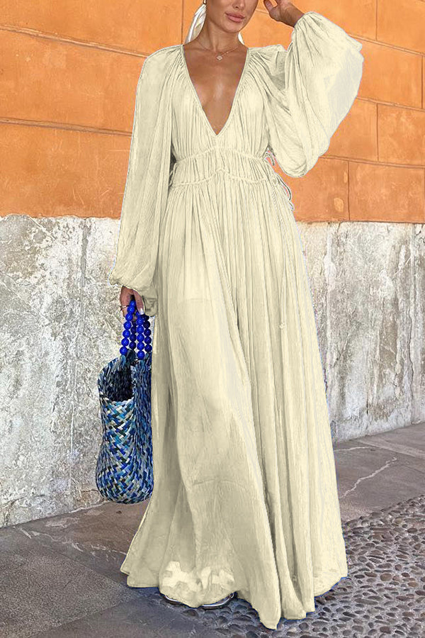 Mirella | Luftiges Chiffon-Maxikleid