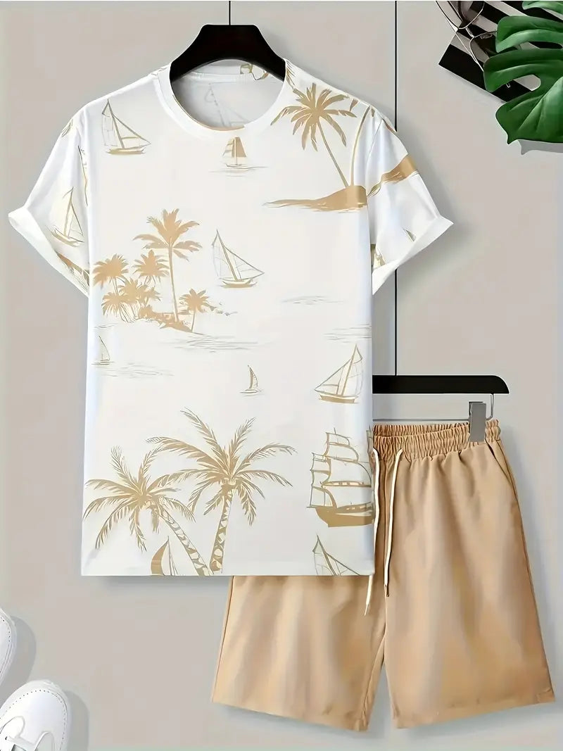 Xander | Elegantes Zweiteiliges Sommer-Outfit mit Druck