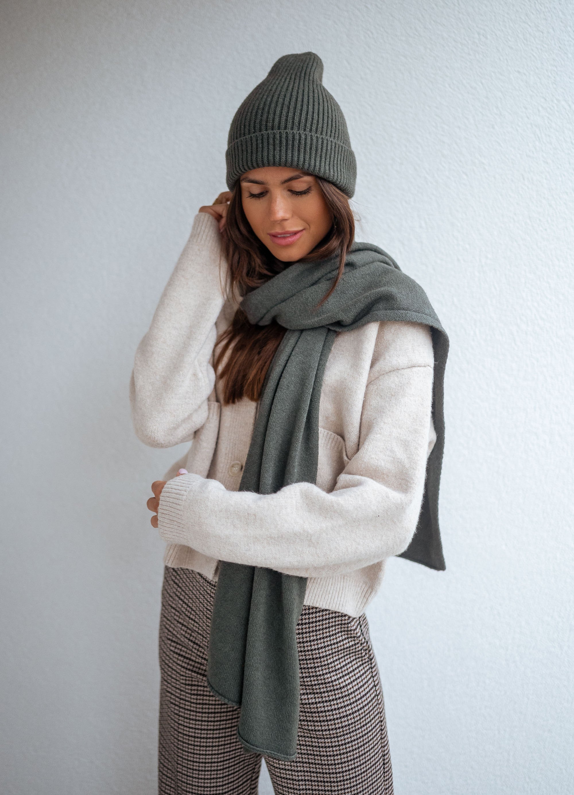 Keaton | Unisex Mütze Kaki - Moderne Herrenmütze für Urban Style