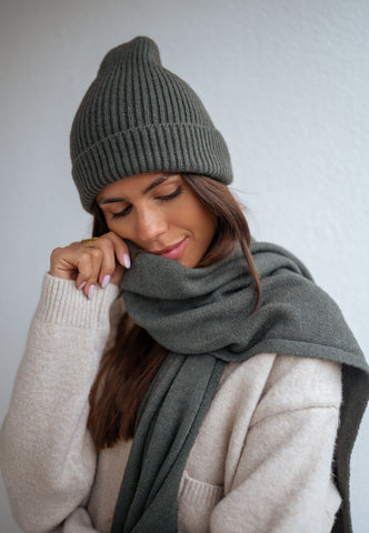 Keaton | Unisex Mütze Kaki - Moderne Herrenmütze für Urban Style