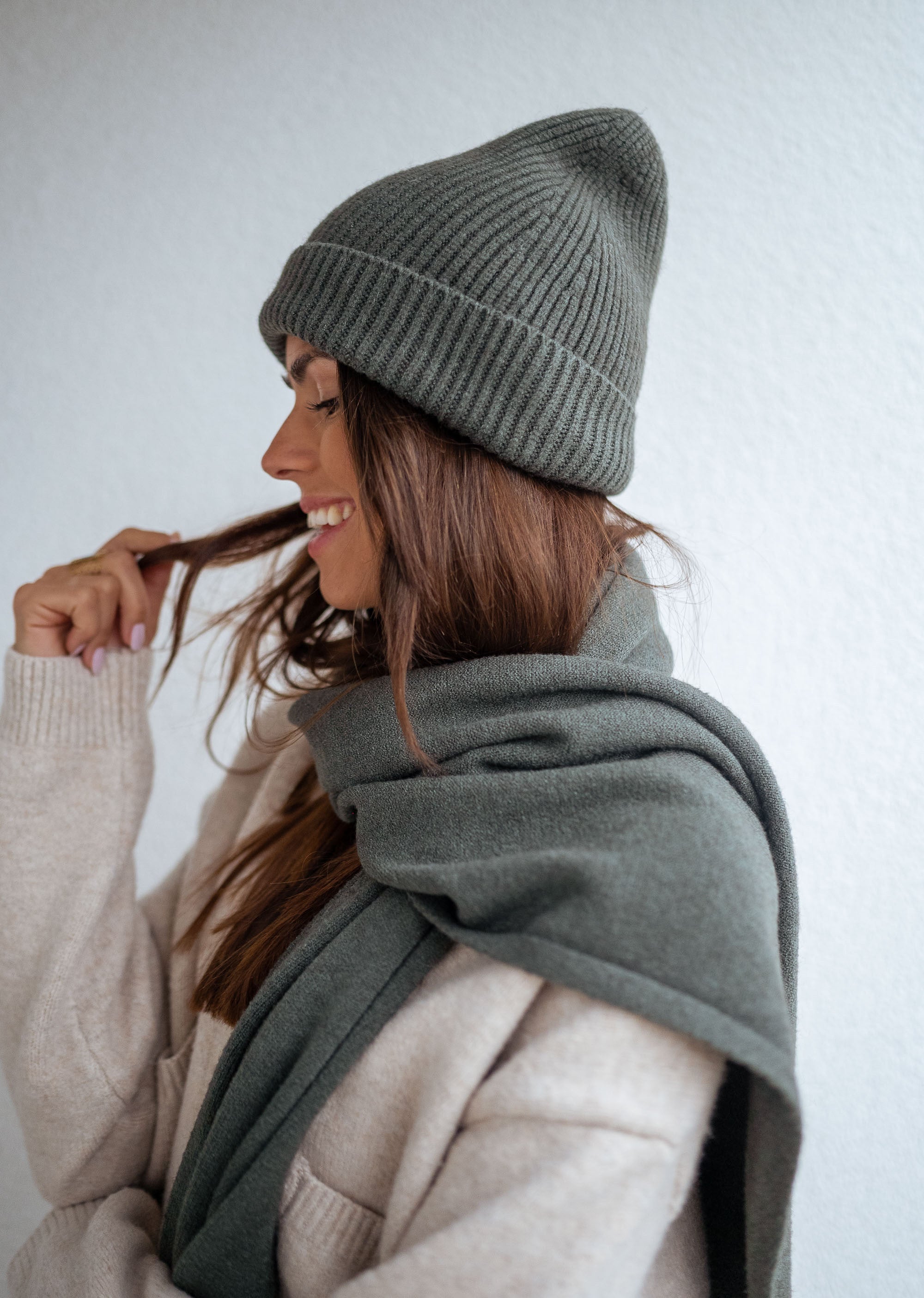 Keaton | Unisex Mütze Kaki - Moderne Herrenmütze für Urban Style