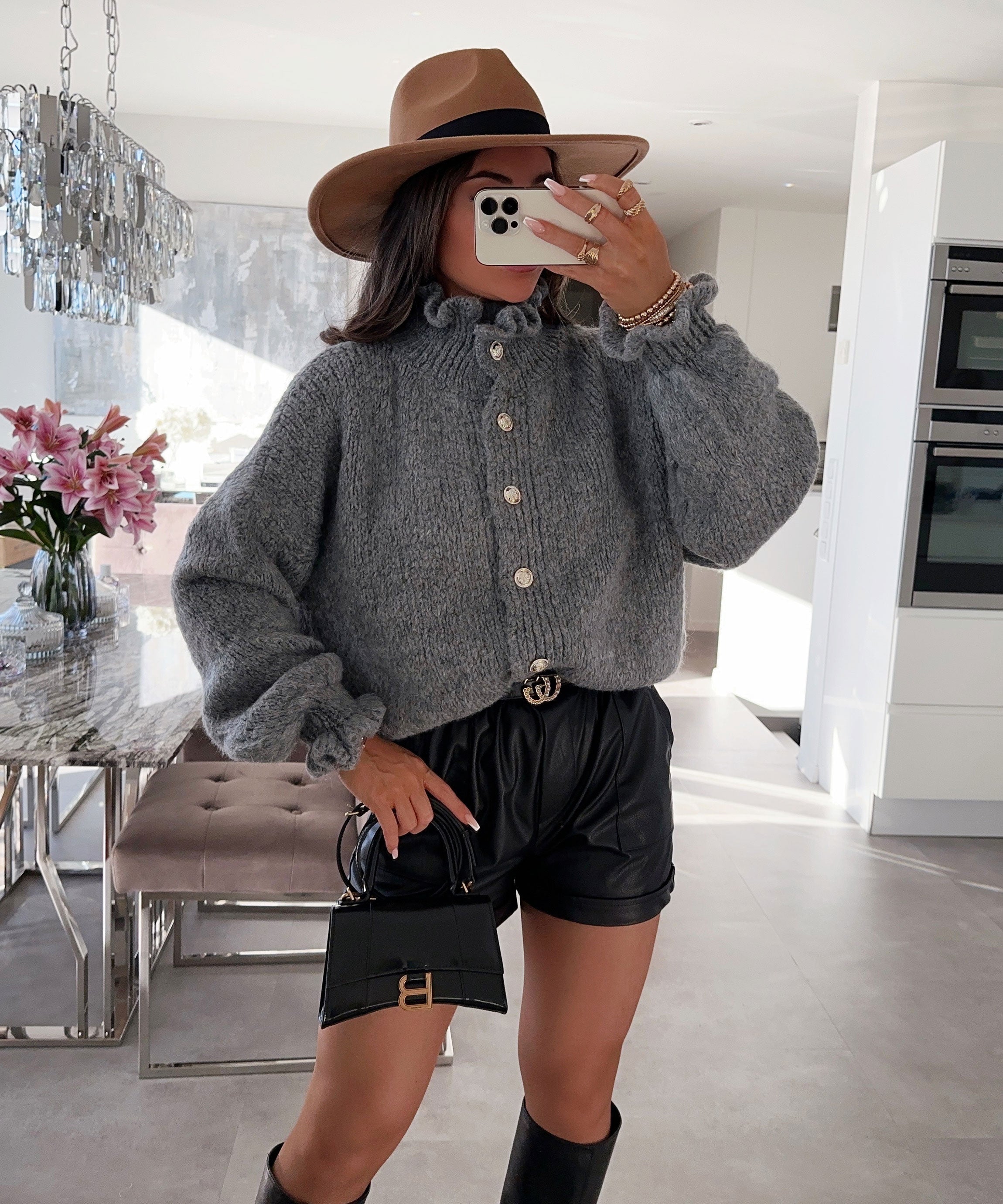 Alana | Dark gray cardigan