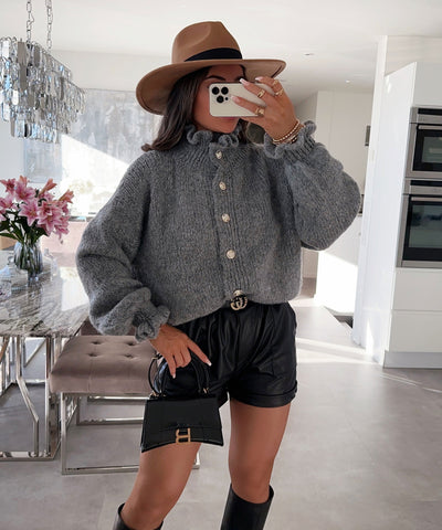Alana | Dark gray cardigan