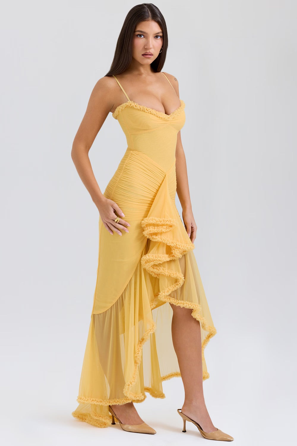 Katie | Atemberaubendes Kleid mit Rüschenfront