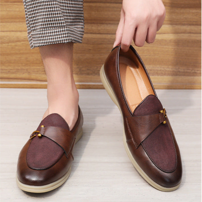 Fisker | Elegante Lederslipper mit Fischhaken-Schnalle