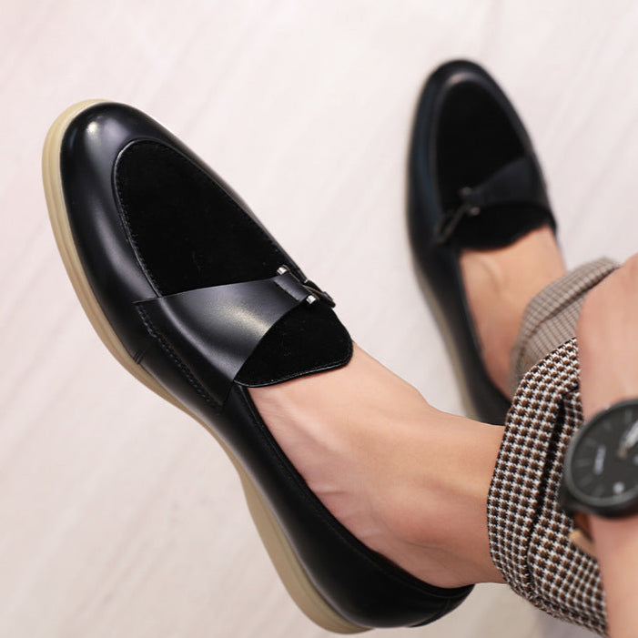 Fisker | Elegante Lederslipper mit Fischhaken-Schnalle