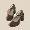 Lunala | Elegante Wildlederpumps mit Blockabsatz