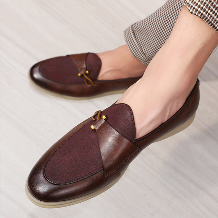 Fisker | Elegante Lederslipper mit Fischhaken-Schnalle