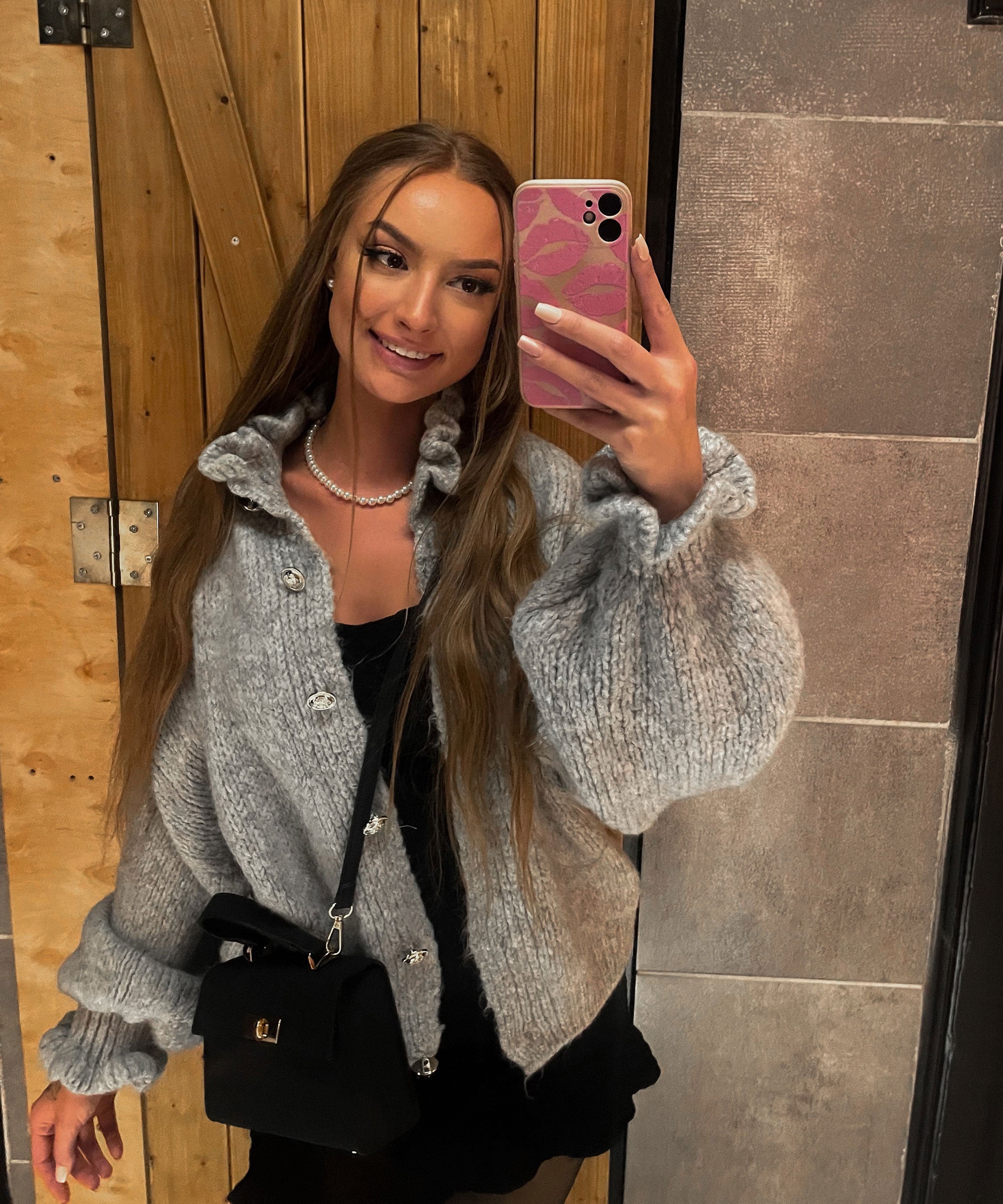 Alana | Dark gray cardigan
