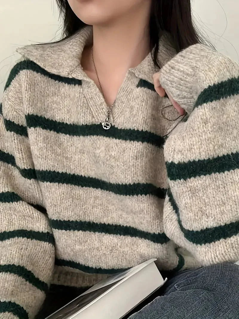 Gillian - Strickpullover mit V-Ausschnitt