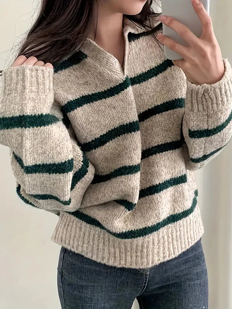 Gillian - Strickpullover mit V-Ausschnitt