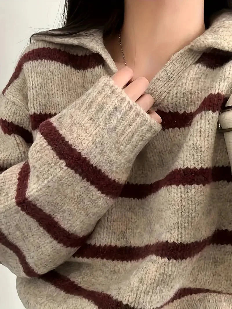 Gillian - Strickpullover mit V-Ausschnitt