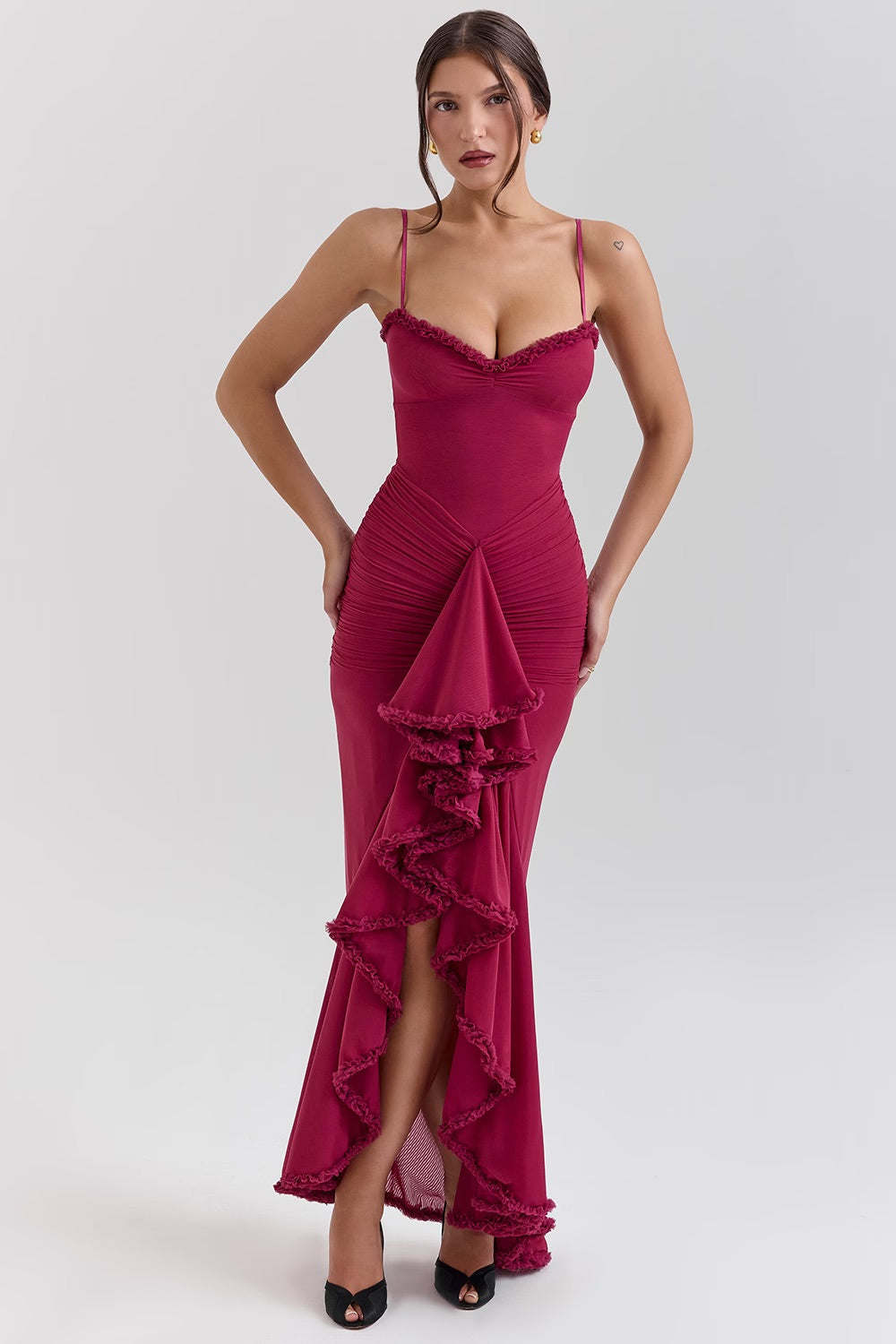 Katie | Atemberaubendes Kleid mit Rüschenfront