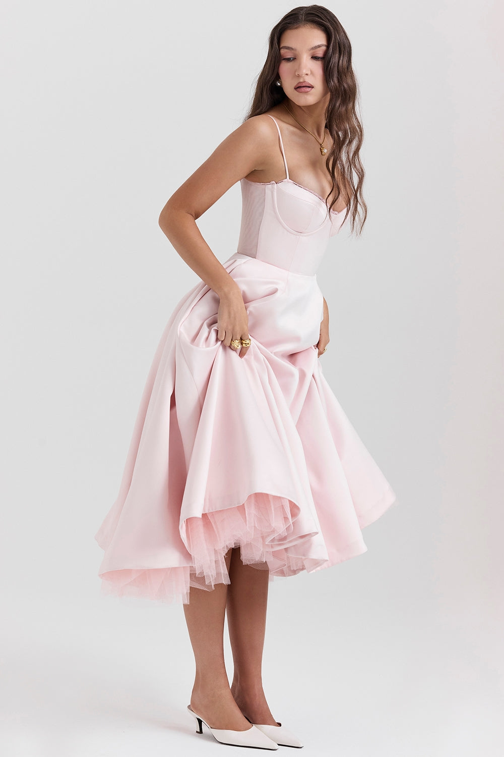 Neil | Cindy Tüll-Midi-Kleid