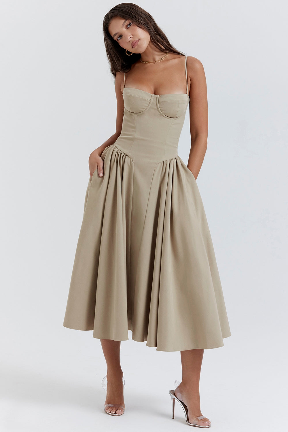 Aram | Celine Korsett-Midi-Kleid