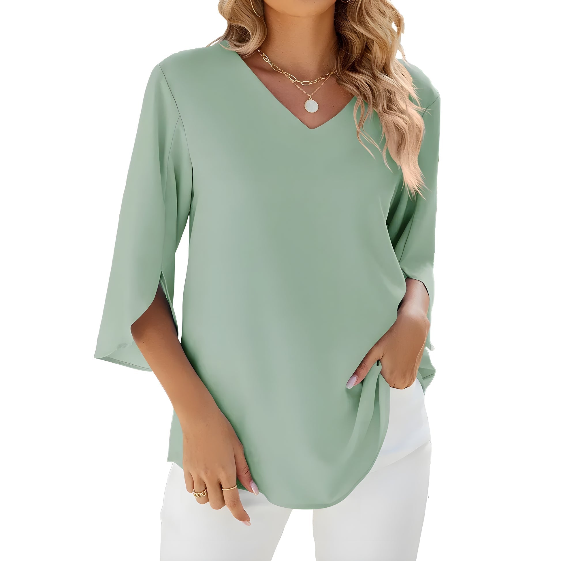 Alice | Bluse mit V-Ausschnitt