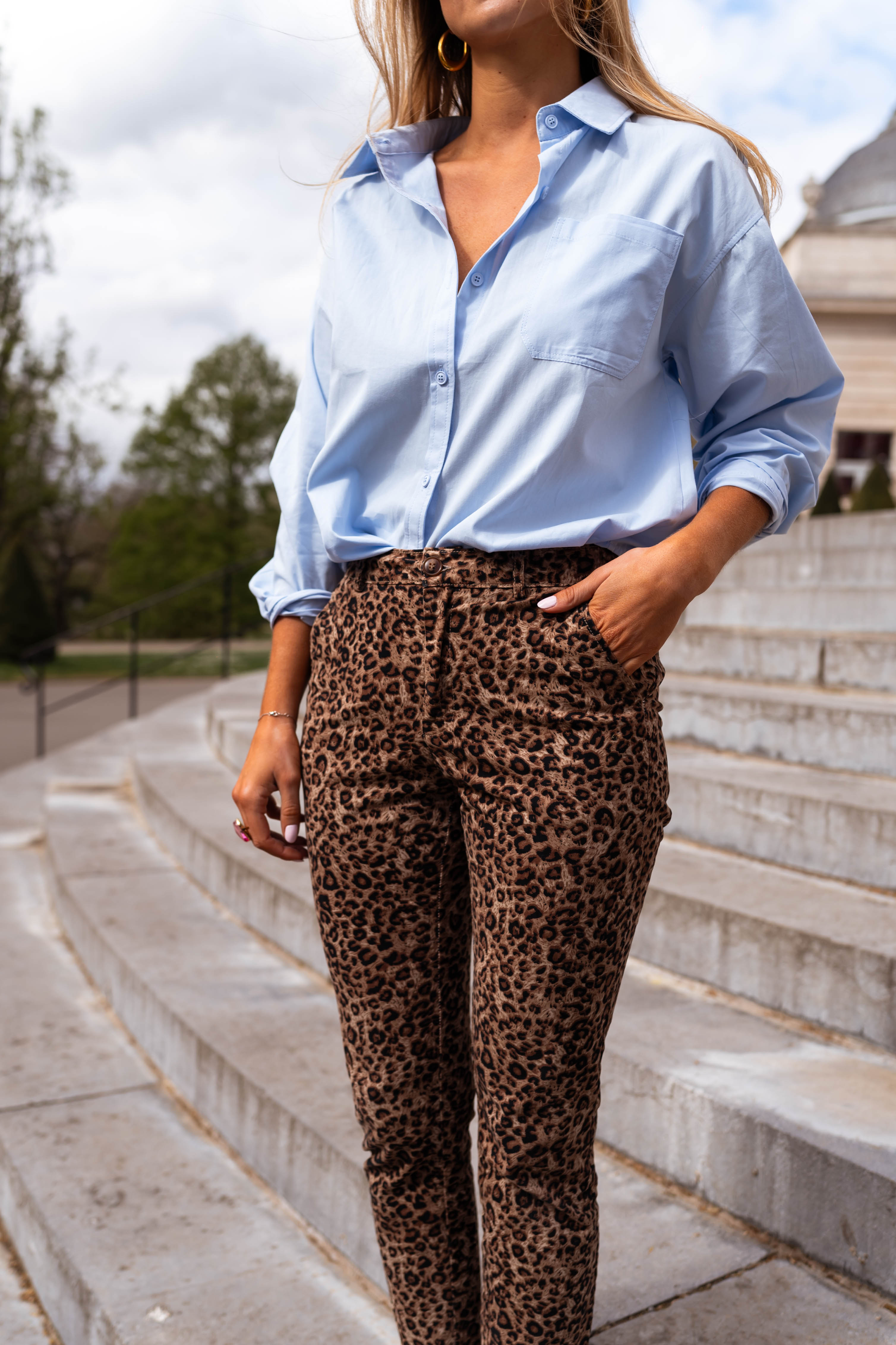 Nihel | Jeans mit Leopardenmuster