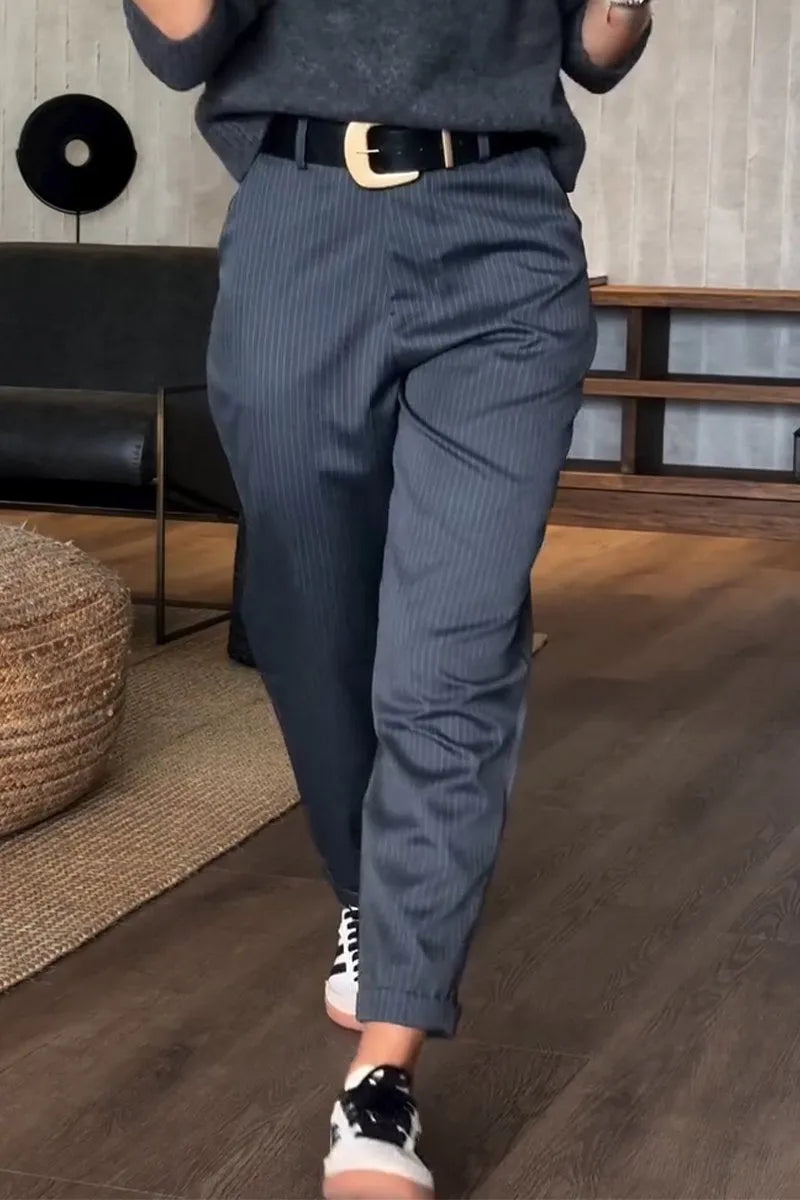 Hanna | Streifen Anzughosen