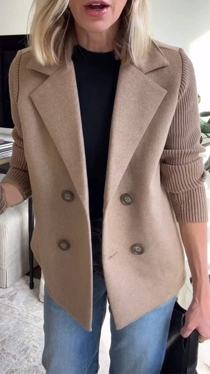 Sorelle | Eleganter Blazer mit Strickärmeln
