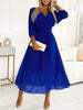 Mirella | Kleid mit V-Ausschnitt und halblangen Ärmeln