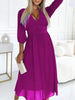 Mirella | Kleid mit V-Ausschnitt und halblangen Ärmeln